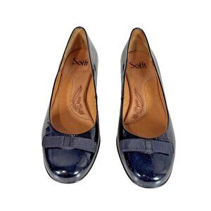 Sofft Black Leather Shoes Kitten Heels Formal Dress Pump Women's Sz 8M Comfy